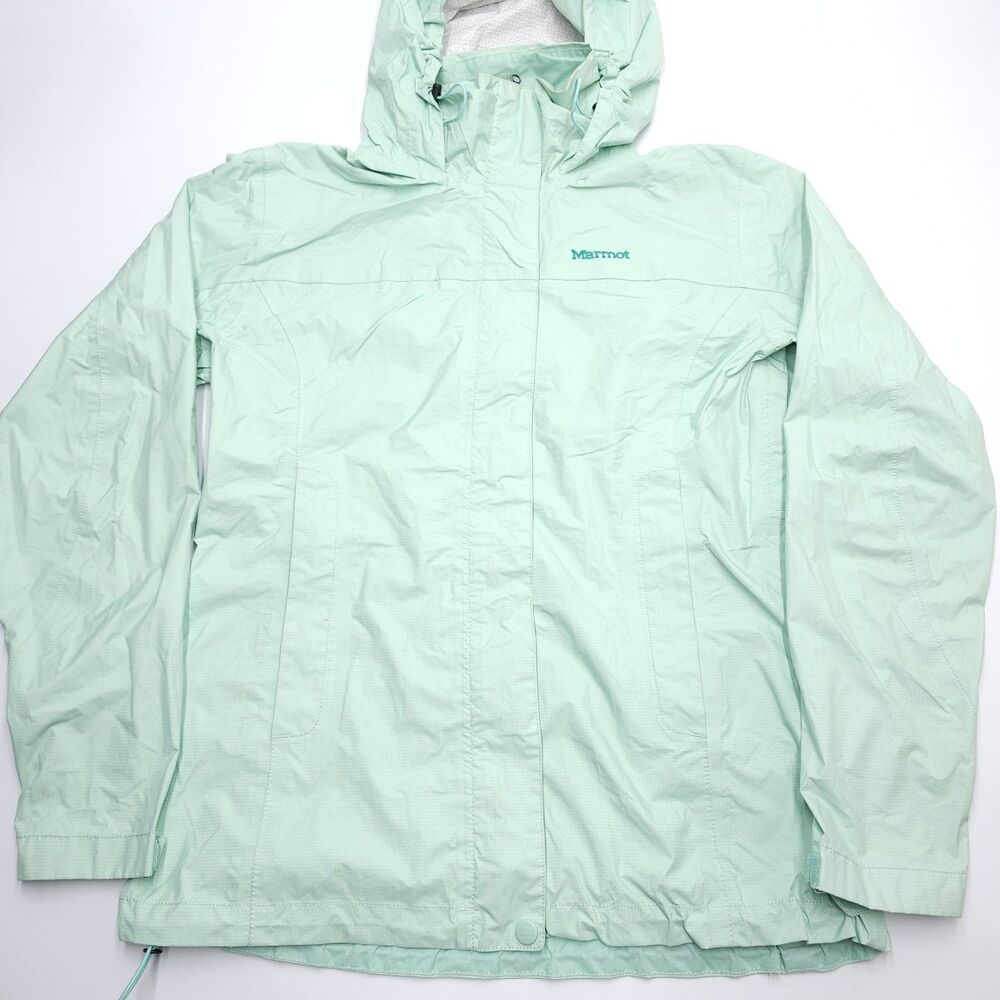Marmot Jacket Womens Size Medium Windbreaker Rain Coat Seafoam Green